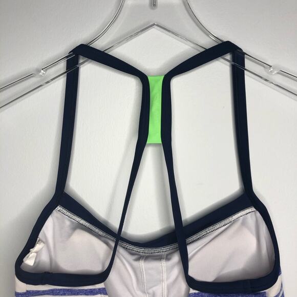 Nike Racerback Tank Blue White Stripe 8/M EUC - Picture 3 of 9